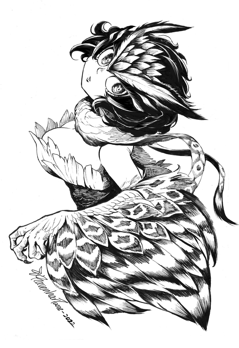 Scanned  2020's inktober artwork and fixed it a little here and there. Might do this for the rest as well 