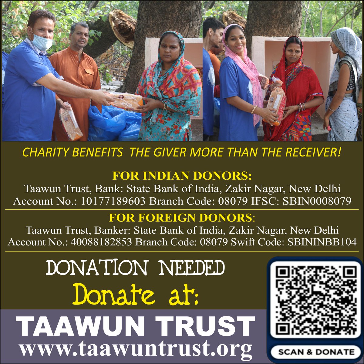 TaawunT's tweet photo. Our mind is enriched by what we receive, our heart by what we give! Please give donation for needy people! Links for donation: https://t.co/yKQh5V7IL9
OR https://t.co/U2cbRt0Tc1
#PaxChristi #AmericanFriendsServicesCommittee #presbyterianchurch #AMuslimFund #communitybuilding https://t.co/FSzjyQg2nV