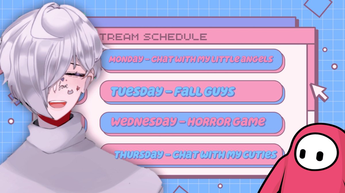 LeoLasagna's tweet photo. This is my stream schedule for the week coming on youtube!~

#Vtuber #schedule https://t.co/ZtUMDJXeRf