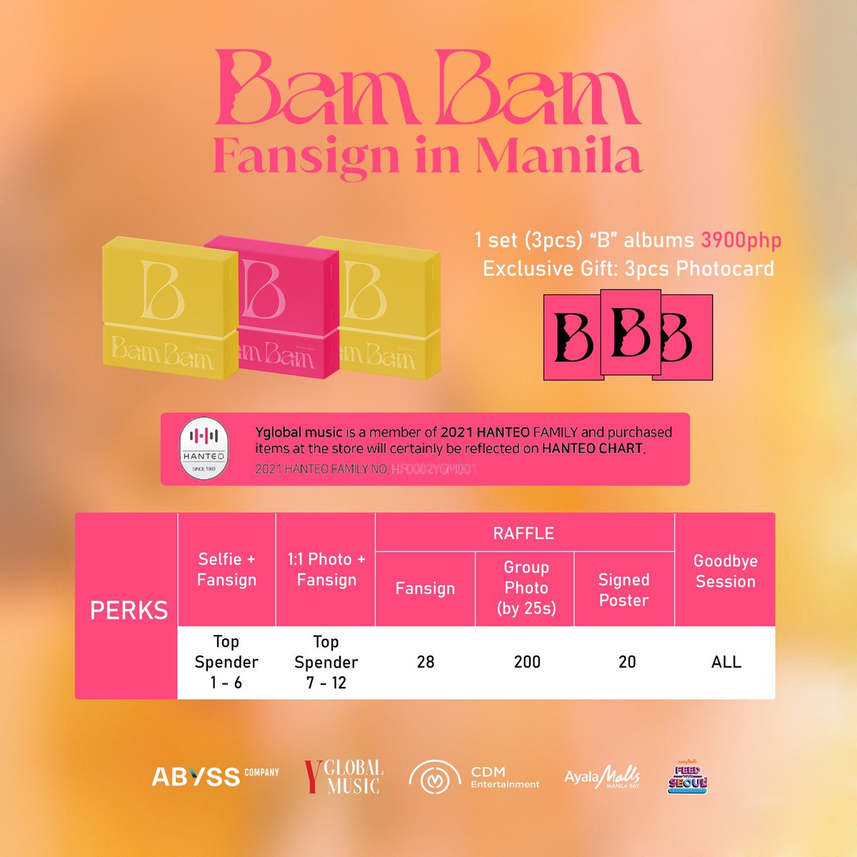 cdmentph's tweet photo. Manila Ahgase, more good news for you!🥳

Join #BamBam at BamBam Fansign in Manila this 7/28 6PM @ Activity Center, Ayala Malls Manila Bay.

To enter, buy one set of ‘B’ at https://t.co/580rtc4Anm for PHP3,900. Sales period is 7/9 - 7/20.

Details below. 💚 #BamBamFansignMNL https://t.co/XTrzVxl12R