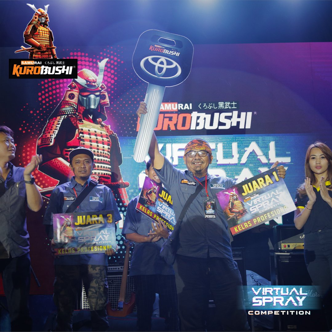 samurai_paint's tweet photo. Selamat Kepada Para Pemenang #samuraivirtualspray Competition 2022!
Profesional:
1. Chosim Kusbiyanto ( 1 Unit Mobil AGYA )
2. Yeyen Mega Agus Tian ( 1 Unit Motor FREEGO )
3. Ahmad Robi Prabowo ( 1 Unit Motor BEAT )
Terima kasih kepada para peserta yang sudah mengikuti https://t.co/6iI6dWQbFn