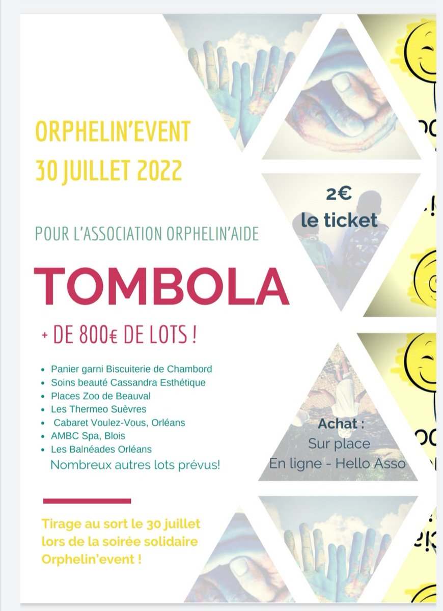 AideOrphelin's tweet photo. Grand événement à Mer dans le Loir-et-Cher le 30 juillet !

Merci à tous ceux qui nous aident pour cette journée spéciale ❤️

Venez nombreux ! https://t.co/jKS2LdUVSN
