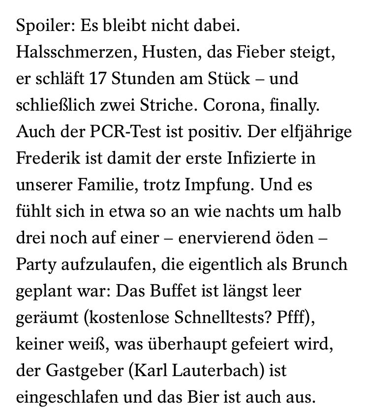 Und dann kriegt das Kind Corona - Ch knn ncht mhr bit.ly/3RmI69t
