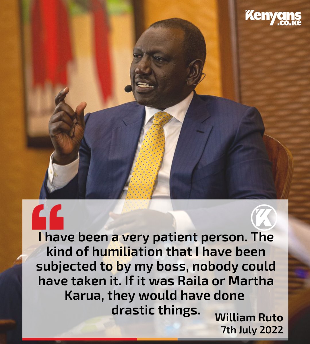 Kenyans's tweet photo. I have been a very patient person - DP Ruto https://t.co/SFKEZHnnK9
