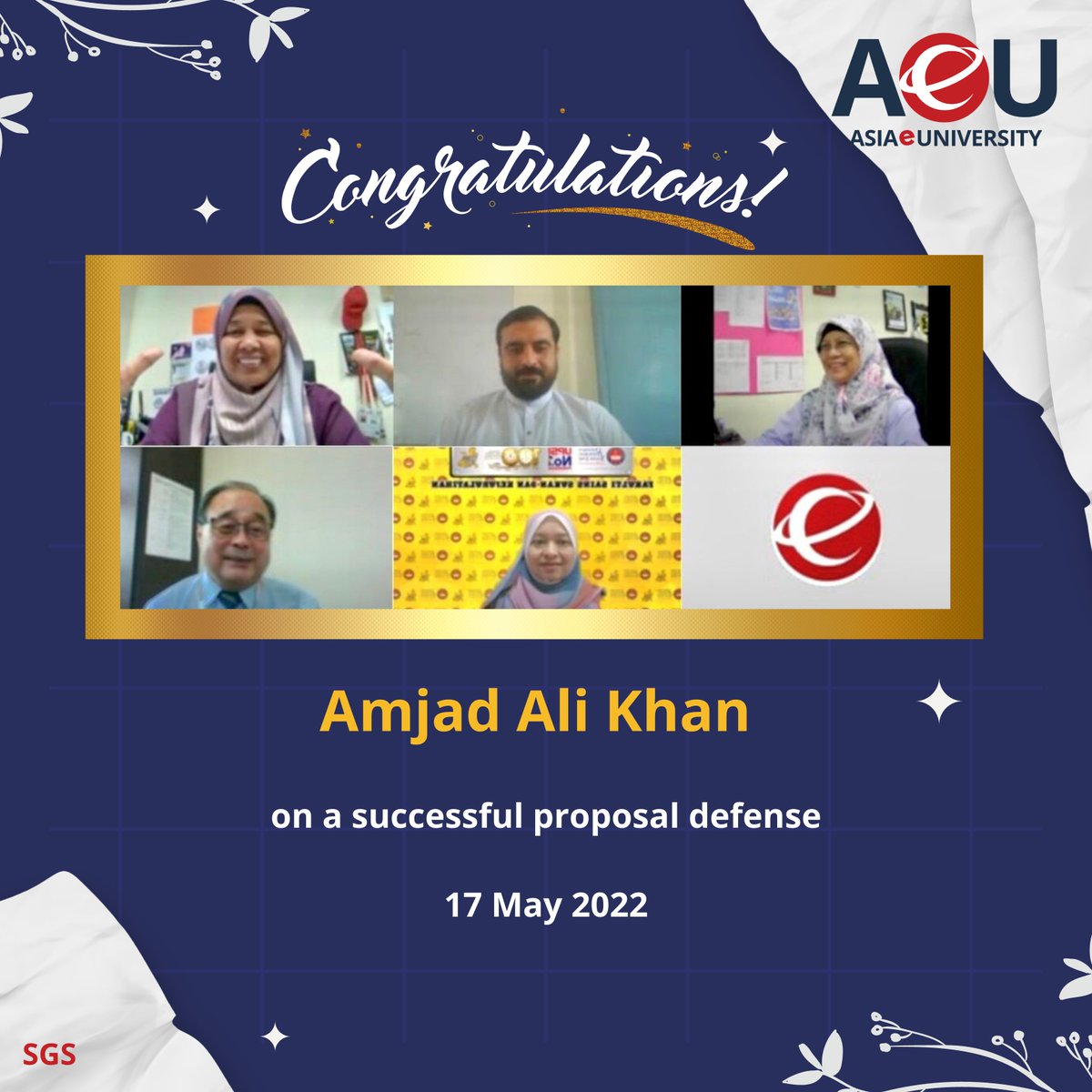asiaeuniversity's tweet photo. Congratulations to Amjad Ali Khan on a successful proposal defense.

#AsiaeUniversity
#SchoolofGraduateStudies
#proposaldefense https://t.co/HWcGCbZkjb