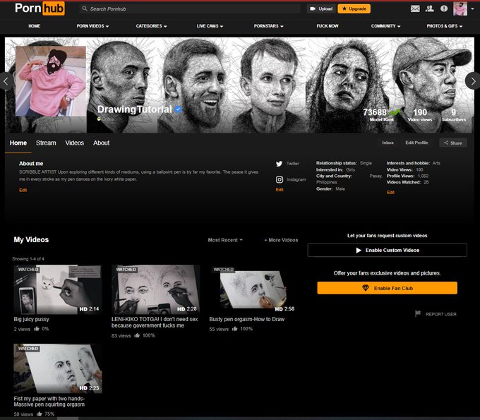 Welcome to my @Pornhub Channel! Verified account!   https://t.co/k10zIspN9o  #art #NFTs #NFTartist #pornhub<a class="tags" href="/tag/pornhub">@pornhub</a><a href="/tag/art"class="tags"><span>#art</span></a><a href="/tag/pornhub"class="tags"><span>#pornhub</span></a><a href="/tag/nfts"class="tags"><span>#nfts</span></a><a href="/tag/nftartist"class="tags"><span>#nftartist</span></a><a href="/tag/nftcommmunity"class="tags"><span>#nftcommmunity</span></a>