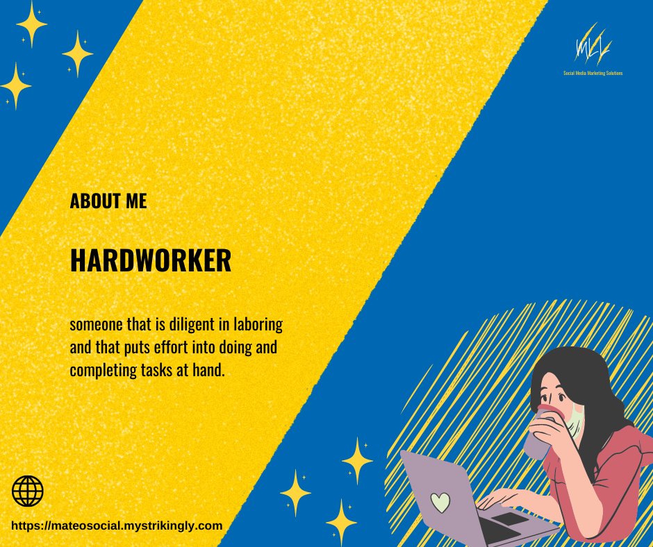 LegadaMateo's tweet image. Working hard is highly valued in society, and we are taught from an early age that working hard will lead to success.

So what are you waiting for? Contact me and let’s talk.
✅ My Strikingly:    mateosocial.mystrikingly.com

#MatSolutions #MatMediaSolutions #SolutionsByMat