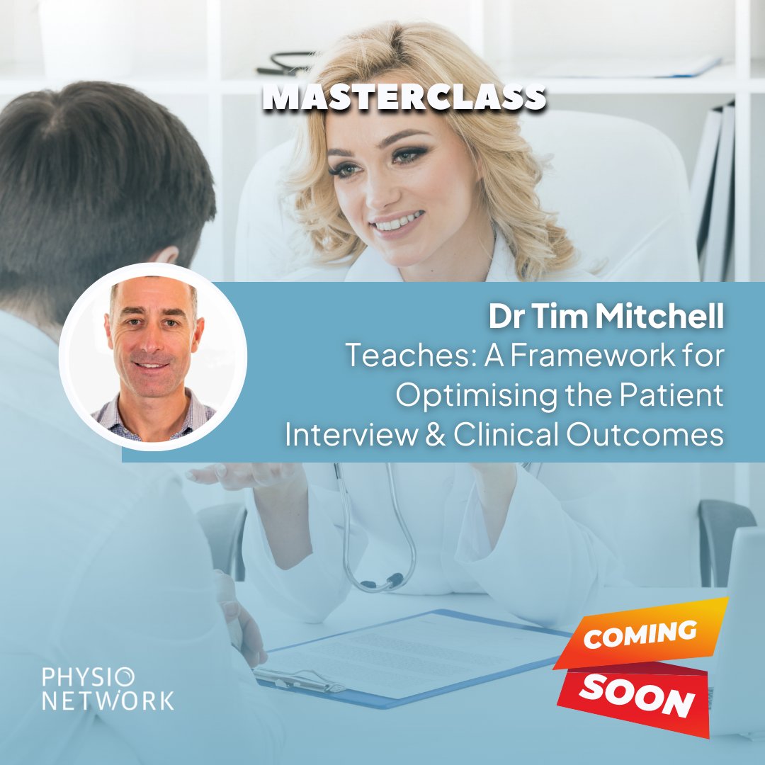 PhysioNetwork's tweet photo. Dr Tim Mitchell Teaches: A Framework for Optimising the Patient Interview &amp; Clinical Outcomes 🙌🏻⁠
⁠⁠
🍿⏳⁠ Coming here soon: https://t.co/Gnlzg5sjpZ
⁠
#PhysioNetwork #Masterclass⁠ https://t.co/XNm7HUYNtx