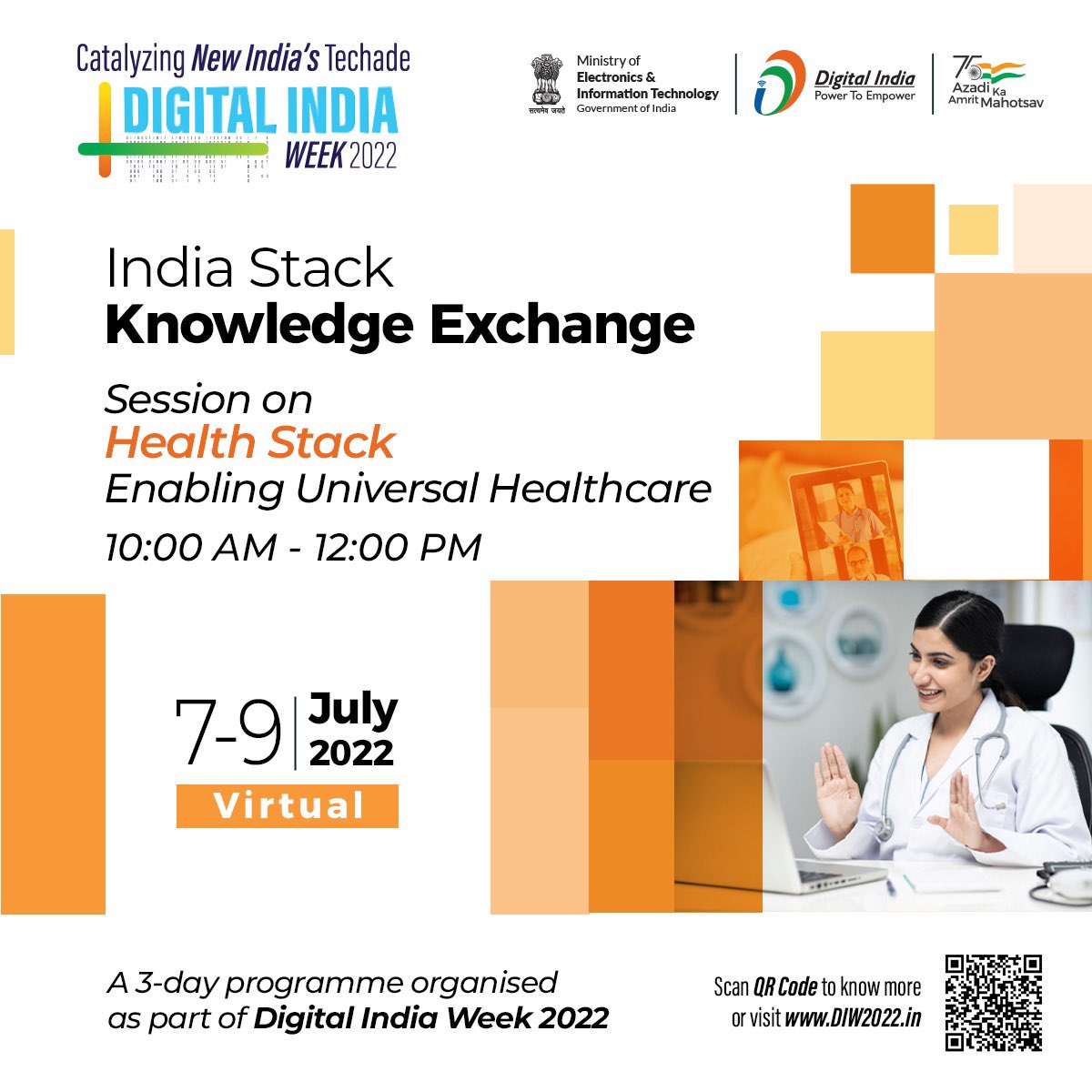 GoI_MeitY's tweet image. #HealthStack - Enabling Universal Healthcare

An engaging session @ #IndiaStack Knowledge Exchange happening now. Explore revolutionary #DigitalIndia initiatives like #CoWIN, #AyushmanBharatDigitalMission, #AarogyaSetu, #eSanjeevani &amp;amp; more. #DIW2022 

▶️ youtu.be/heduivp8Q94