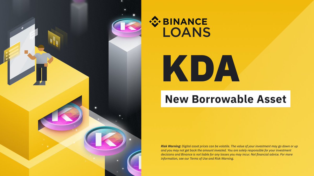 binance's tweet photo. #Binance Loans adds $KDA as borrowable asset.

➡️ https://t.co/0m3j6nxlDs https://t.co/xvgwh4FiGr