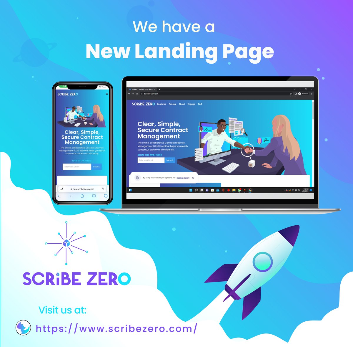 scribe_zero's tweet photo. We're thrilled to launch our new Landing Page. Take a look and let us know what you think.🚀🎉 https://t.co/JBUBg0sb5N