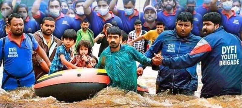 PanickarS's tweet photo. Another #KeralaModel. Floods rescue efforts by Ideal Relief Wing, Kerala photoshopped to show as rescue efforts by DYFI Youth Brigade, Kerala.

Hey @AARahimdyfi, why can't @dyficec use its own photos in its posters?

Dear @SitaramYechury, please retweet. 😊 https://t.co/4MkgLgUzYr