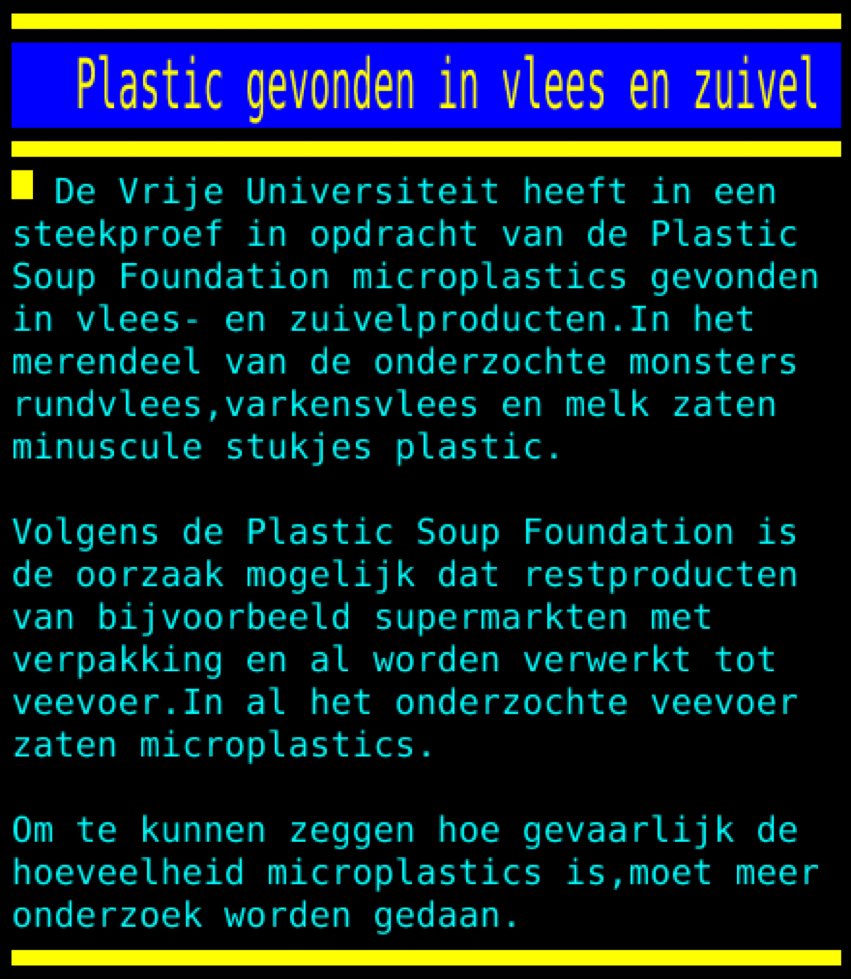 Nog een reden om meer plantaardig te eten. Meeste vlees en melk bevat plastic, vermoedelijk via veevoer: restproducten van supermarkten worden met verpakking en al (!!🤷🏻‍♀️) tot voer voor boerderijdieren verwerkt. Onderzoek <a href="/plasticsoupfoun/">Plastic Soup Foundation</a>.