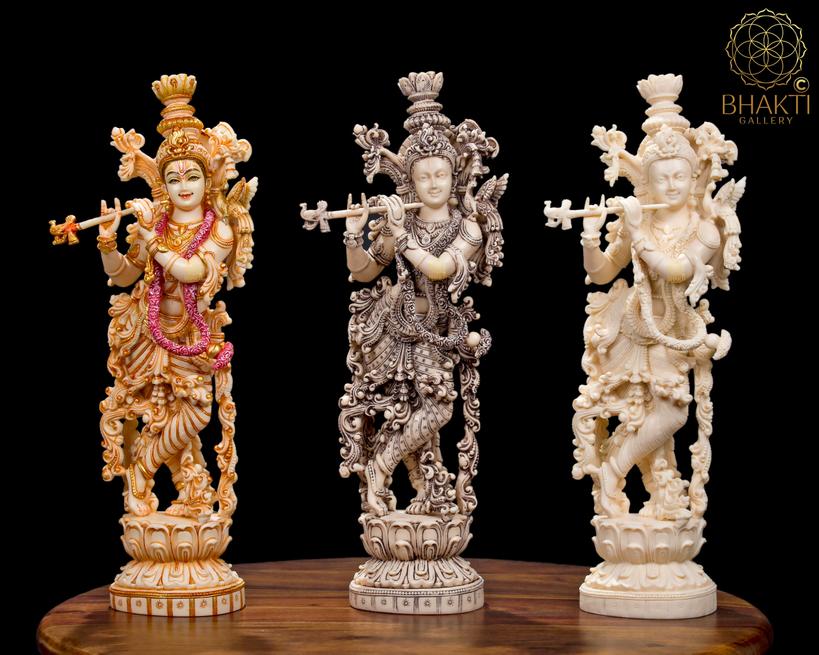 BhaktiGallery's tweet photo. Dust Marble Krishna Statue, 15 Inch Standing Lord Krishna Idol, Big Govind Gopal Murty, Hindu Marriage Anniversary Gift, Hindu God of Love. #templemandirmoorti #paintedkrisnamorti #krsnaaltardecor #lordkrishnastatue #marblekrishnaidol #marblekrishnamurti https://t.co/xp5VjH5Tye https://t.co/SzHiRseXQz