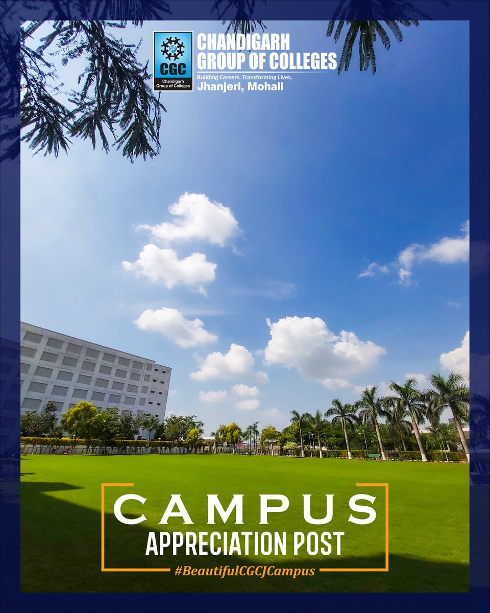 cgcuniversity's tweet photo. Heaven is under our feet as well as over our heads.
CGC Jhanjeri has no shortage of green space!
Let’s just take a moment to marvel at the beauty of campus during #bloom and #monsoon😇🌸
#opportunities #cgcjhanjeri #cgcj #mondaymotivation #lifeatcgcj https://t.co/a0dMJrXJiL