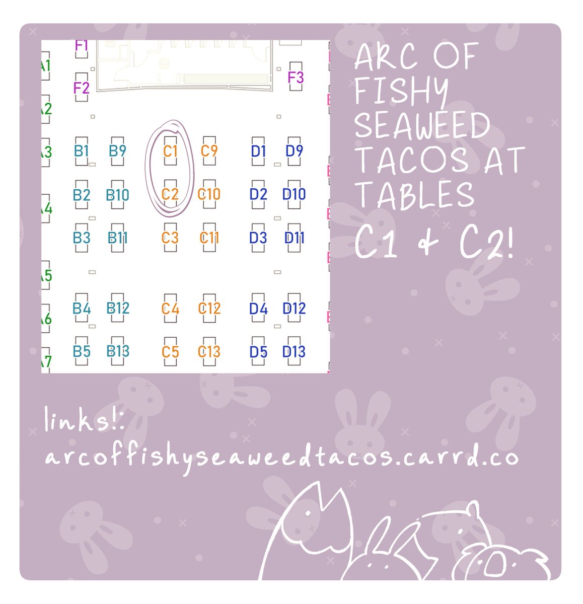 We'll be at tables C1 & C2!! 