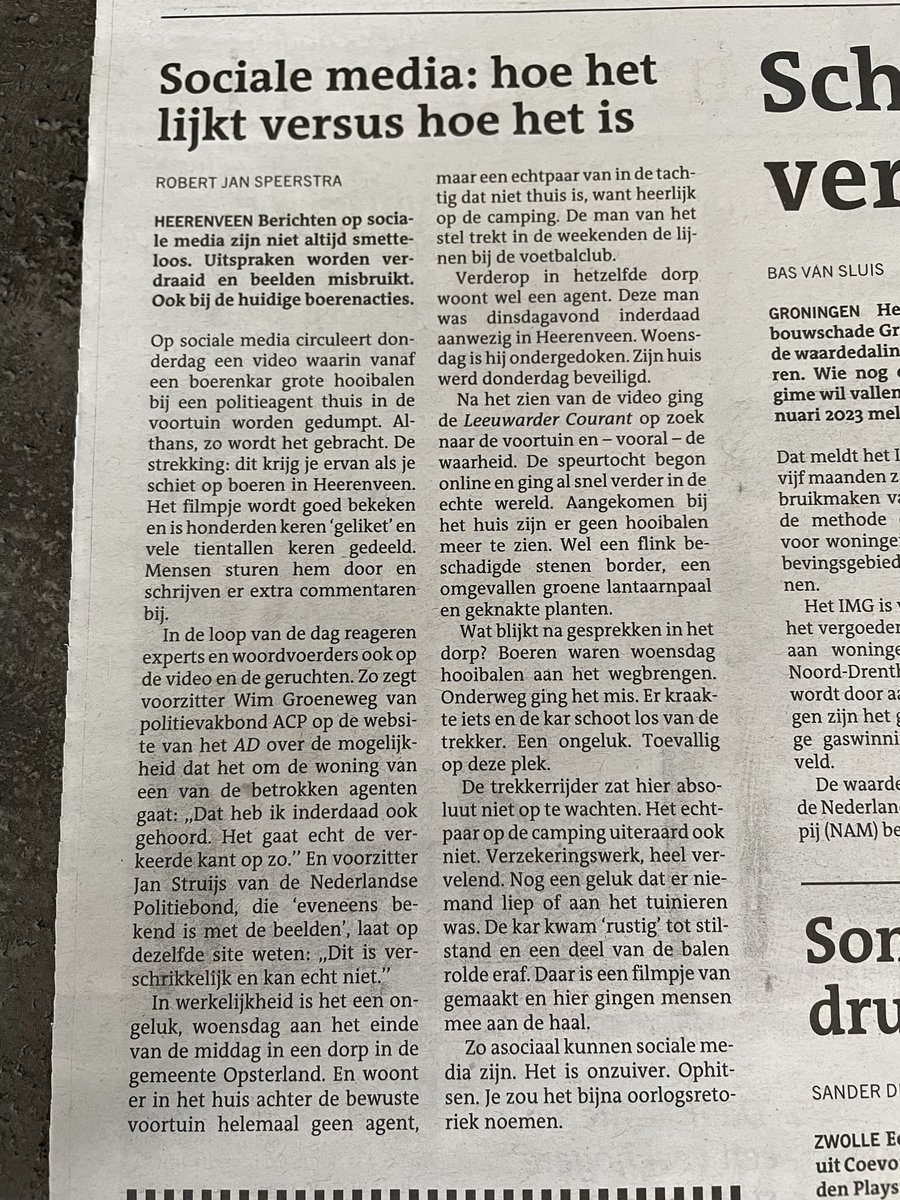 Sociale media: hoe het lijkt versus hoe het is. #boerenprotest <a href="/dvhn_nl/">Dagblad van het Noorden</a>