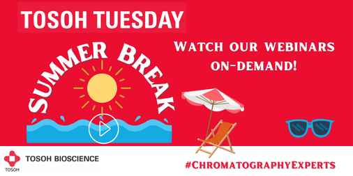 TosohBio's tweet photo. Time for some fun in the sun with your #ChromatographyExperts. ☀️🕶️ Our #TosohTuesday webinars are on a summer break. While on holiday, catch up and watch our previous webinars on-demand: https://t.co/8EHxdicMIW #VirtualEvents #Summer #TosohBioscience https://t.co/aEVhDqEQQz
