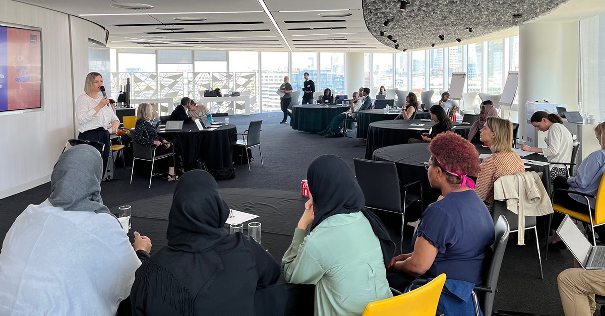 GSMA's tweet photo. We kicked off our GSMA EQUALS EU Hackathon earlier this morning on 'Bridging the Financial Literacy Gap'.
We've got a great attendance and can't wait to see the outcome over the next 2 days! Thank you to @EYnews for hosting @Equals_EU https://t.co/8aY4kDRWgq #EqualsEUHackathons https://t.co/72z7mguvGx