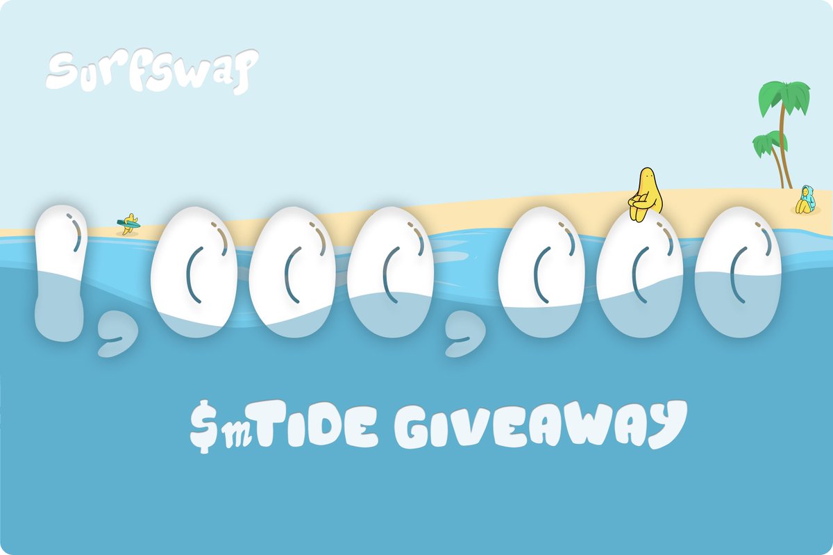 Surfswap (@surfswapdex) on Twitter photo 🎉 1,000,000 $mTIDE Competition! 🎉
To celebrate our launch on <a href="/kava_platform/">Kava Platform</a>, we are giving away a staggering amount of tokens to the community!
😎Show us your exitement by completing the tasks listed below:
gleam.io/jGaeY/surfswap…
New tasks coming weekly
$TIDE #Crypto 🎉 1,000,000 $mTIDE Competition! 🎉
To celebrate our launch on <a href="/kava_platform/">Kava Platform</a>, we are giving away a staggering amount of tokens to the community!
😎Show us your exitement by completing the tasks listed below:
gleam.io/jGaeY/surfswap…
New tasks coming weekly
$TIDE #Crypto