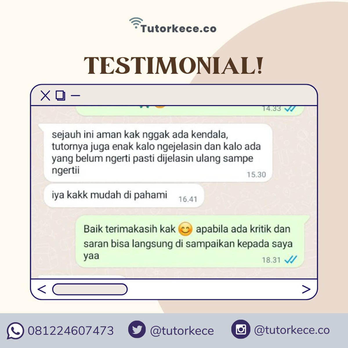 tutorkece's tweet photo. Punya cita-cita di notis bias?Yuk les bahasa Korea di @tutorkece✨ daftar sekarang!
•••
#zonauang #zonajajan #zonacuan #lesbahasakorea #lesbasing #studytwt #studyacc #zonaba #bimbelonline https://t.co/3iEbkcH4fQ