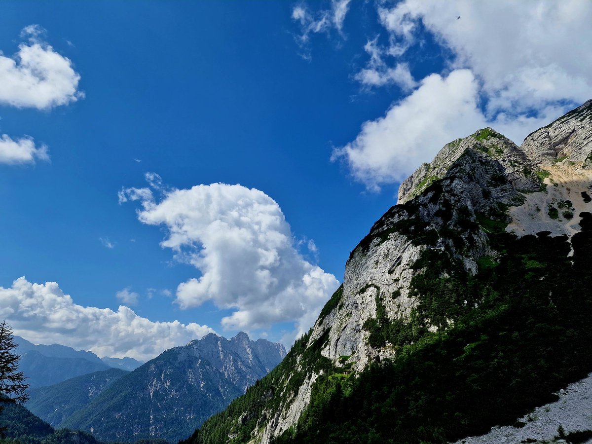 Some beautiful views from Vrsic Pass. #BlueSky #JulianAlps #Slovenia #StormHour #ThePhotoHour June 30 th, 2022.