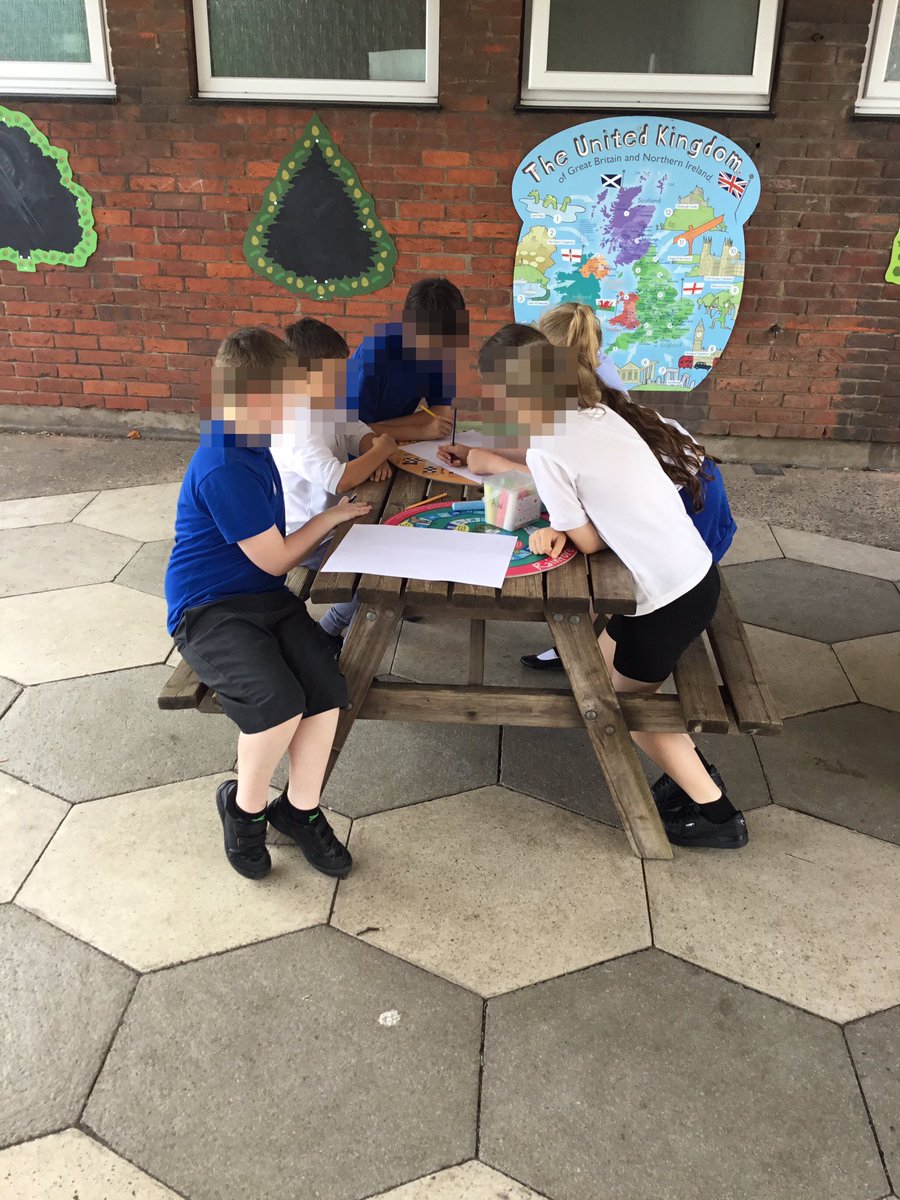 LeysFarm's tweet photo. Class 4W enjoying learning today! Collecting ideas for memories poems for our next lesson! #LFJSEnglish #LFJSOutdoorlearning https://t.co/ClYDpMa2I4
