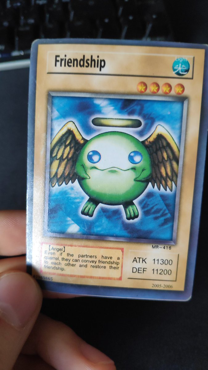 Deomew's tweet image. It's a fake card, but I've had this in my wallet since I was 10 or so.

 #Yugioh has played a big part of my life with all the friends I've made through playing / trading the tcg and the Anime where I looked forward to every morning.

So thank you Kazuki Takahashi. RIP