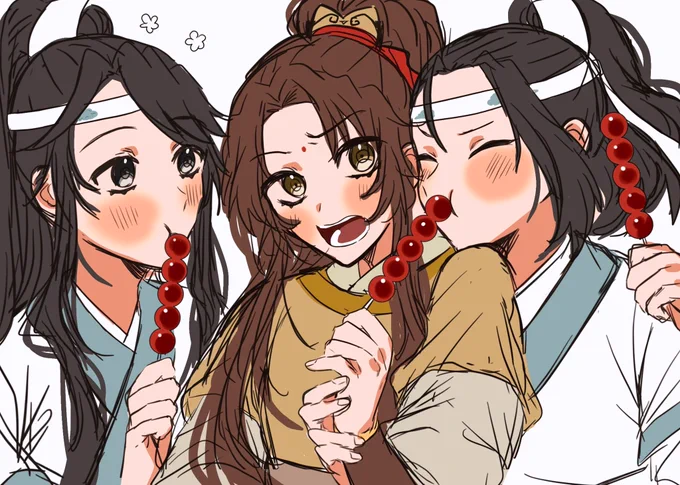 糖葫芦を食べる少年組! #MDZS #魔道祖師 