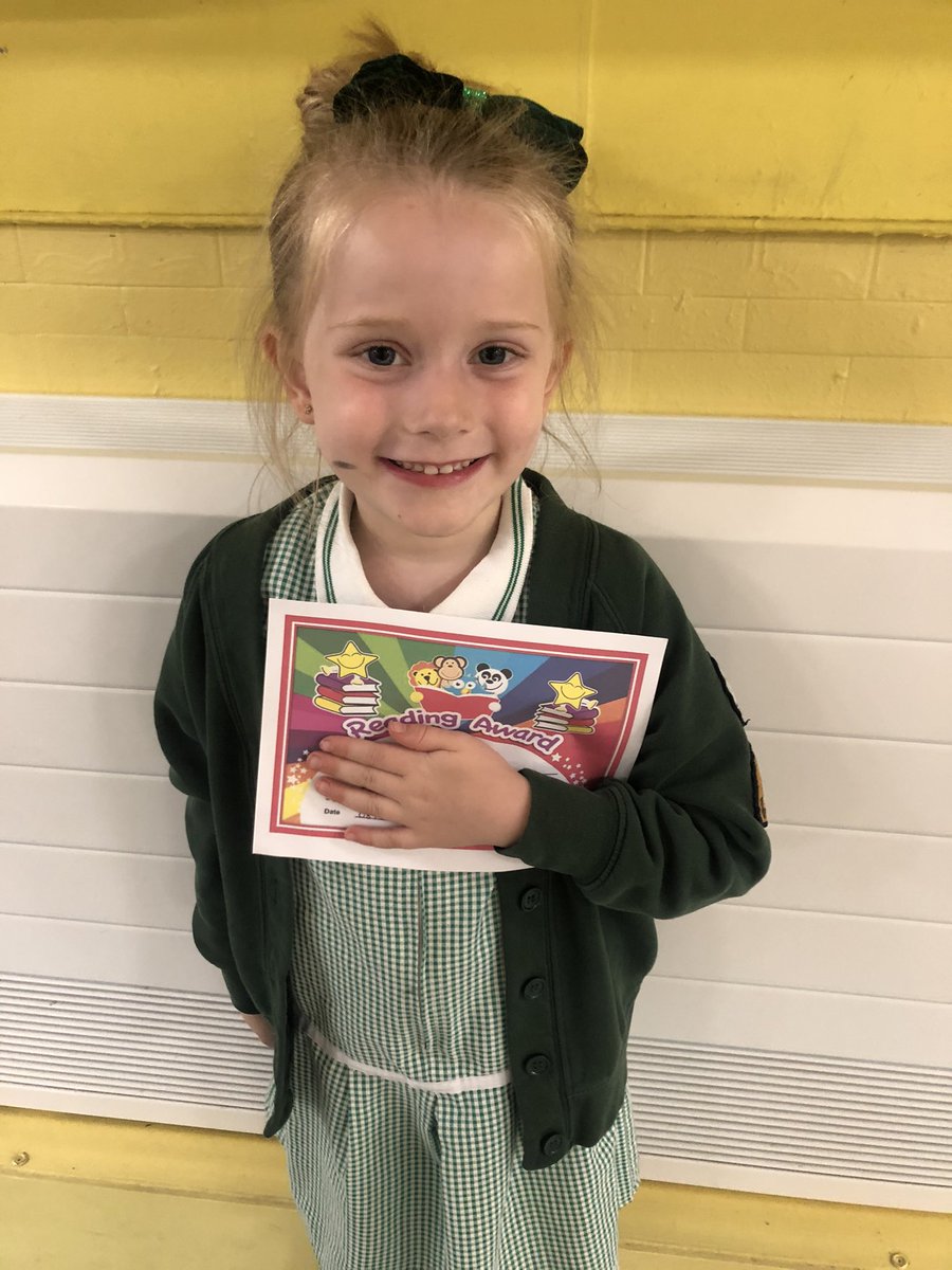 PeelParkClass2's tweet photo. Our Reader Award goes to a little girl who puts so much effort into reading at home, even when she is poorly! All the effort and determination this year has resulted in this young lady making amazing progress. We couldn’t be more prouder! Keep it up 👏🎉📚 https://t.co/t6yxeSBg91