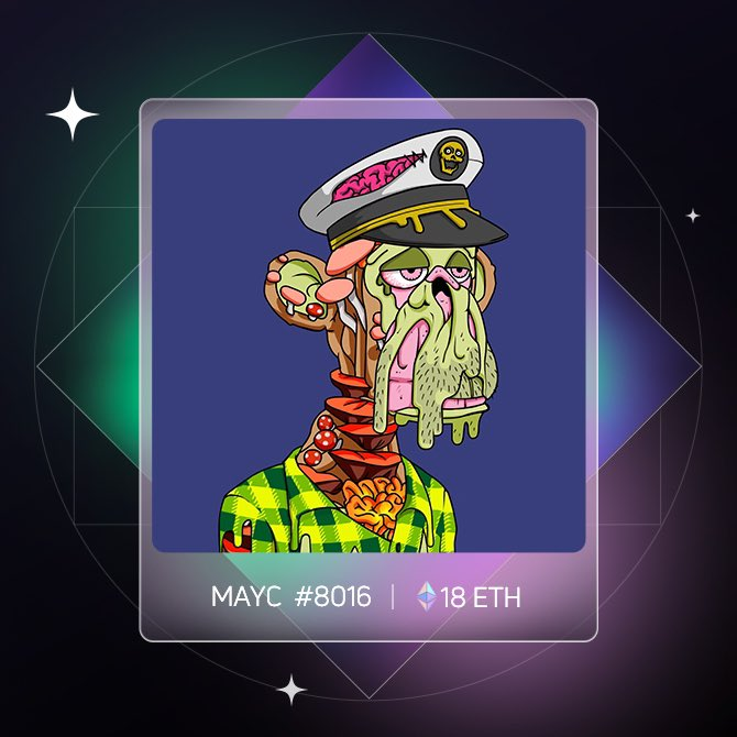 GateVIP_zh's tweet photo. 🎁MAYC#8016 Giveaways🎁

Prizes:
🏆 5 shards of MAYC#8016

To enter:
✅Follow: @Gate_VIP__  @Gate_Nft 
✅RT, Like, and Tag 3 Friends
✅Join https://t.co/srTcNMSsa5

⏲️72 hrs https://t.co/CvW8qCCCXI