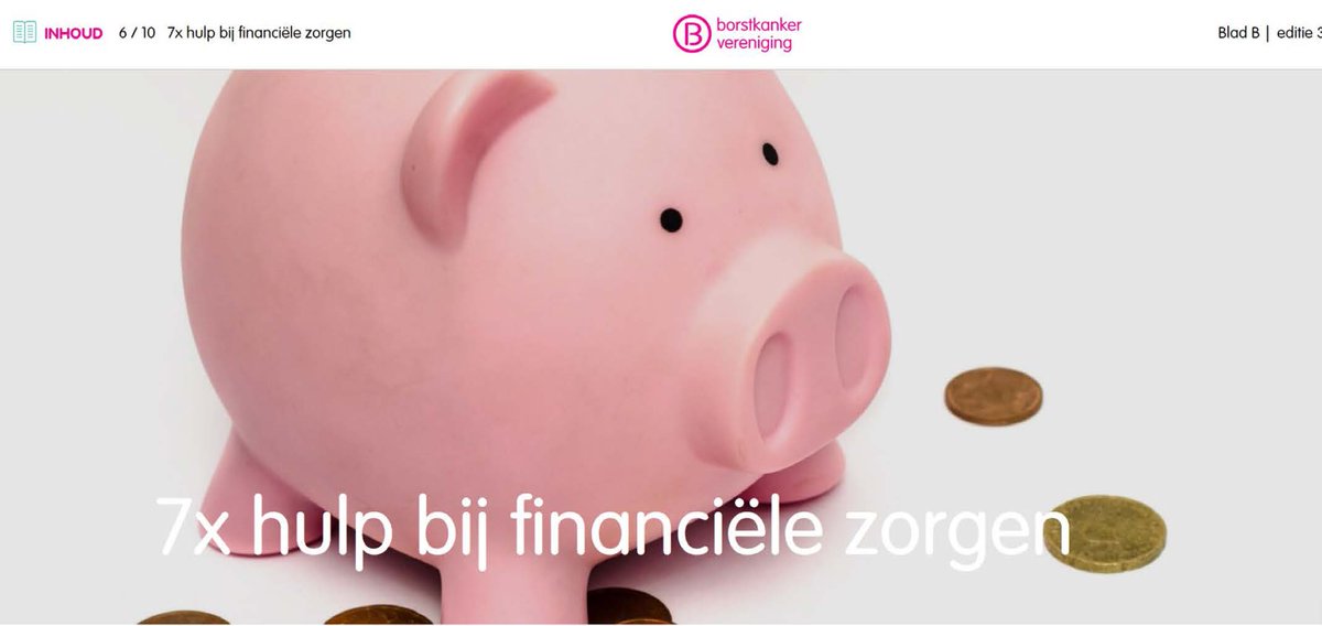 Ooit begon ik mijn bedrijf met het idee om vooral te werken voor organisaties die maatschappelijk relevant zijn. Ik vind het aardig gelukt, onder meer met mijn werk voor <a href="/borstkanker/">Erfelijke borstkanker</a>. "7x hulp bij financiële zorgen" wijst hopelijk de weg. bladb.nl/editie/editie-…