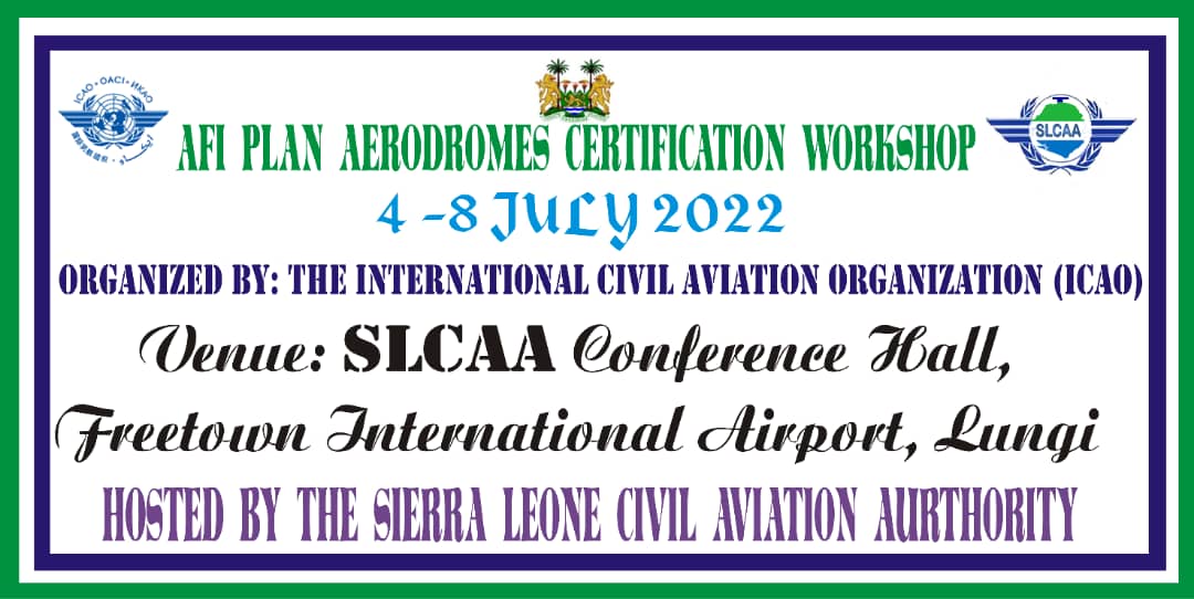 slcaacomms's tweet photo. #GoSL, through the Ministry of Transport and Aviation in collaboration with the International Civil Aviation Organization (#ICAO), has commenced the Certification Process for the Freetown International Airport (#FNA). https://t.co/rJkhPJZPH2