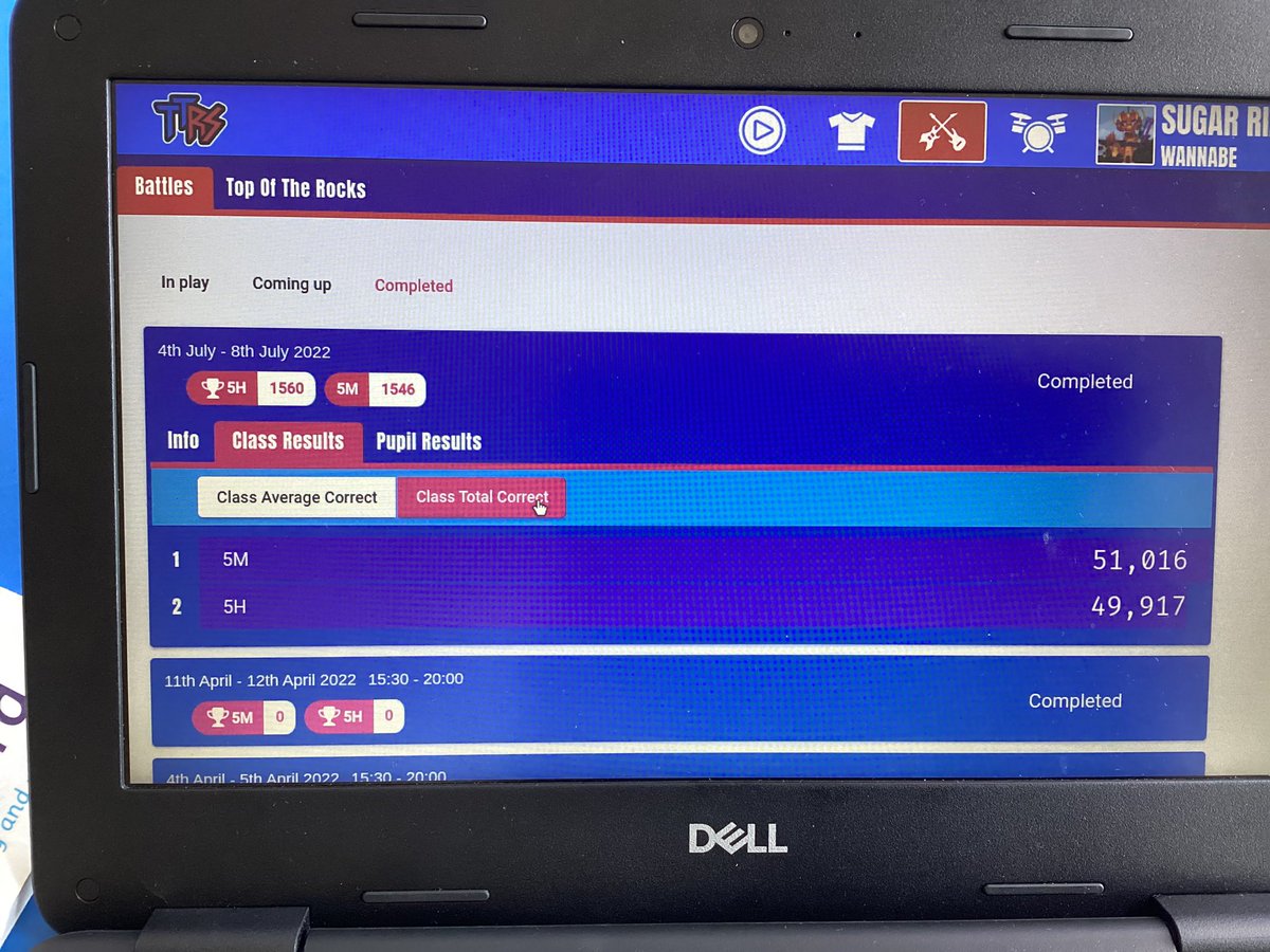 HeathMount's tweet photo. Wow what an amazing tournamentβ¦ it was very close. well done to 5H for winning the tournament, however weβll done to 5M for getting the most correct answers. #ttrockstars #timestablerockstar #timestable https://t.co/SI0fG24yYS