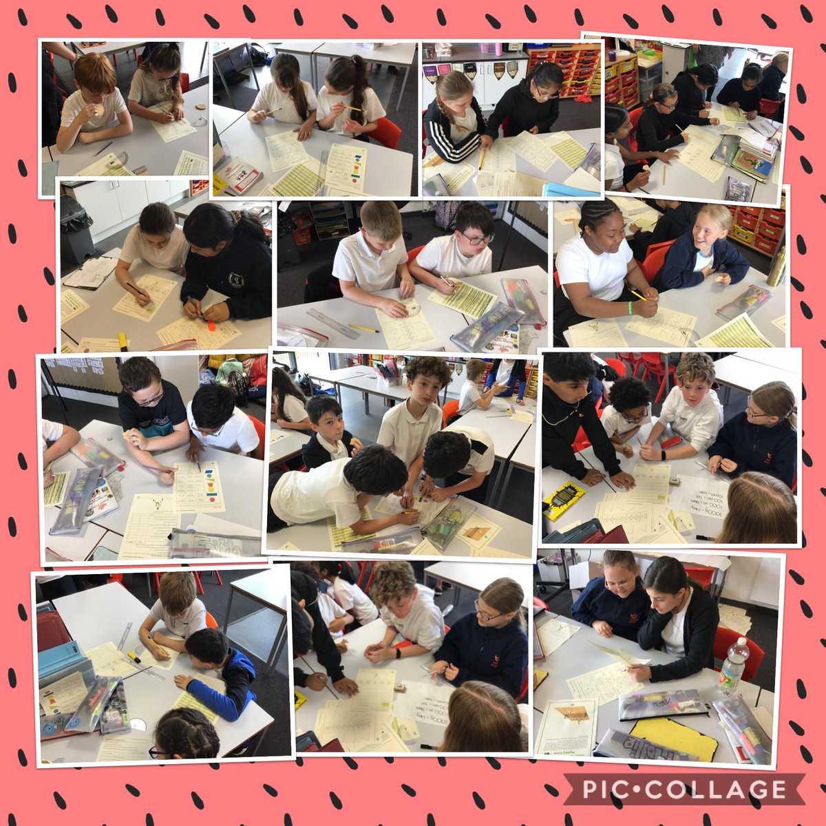 A lovely morning working collaboratively across both classes solving the mystery of the missing tennis kit. Converting measures, measuring angles, calculating perimeters of rectilinear shapes and identifying properties of polygons. Fantastic #teamwork Year 5! 🙌🏻🤩 <a href="/Inspire_Maths1/">Inspire Maths</a>
