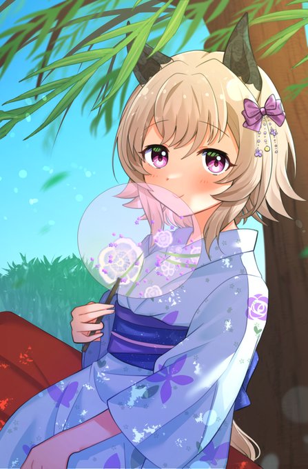 カレンチャンと浴衣デートしたい🎐✨
#ウマ娘 #カレンチャン 
