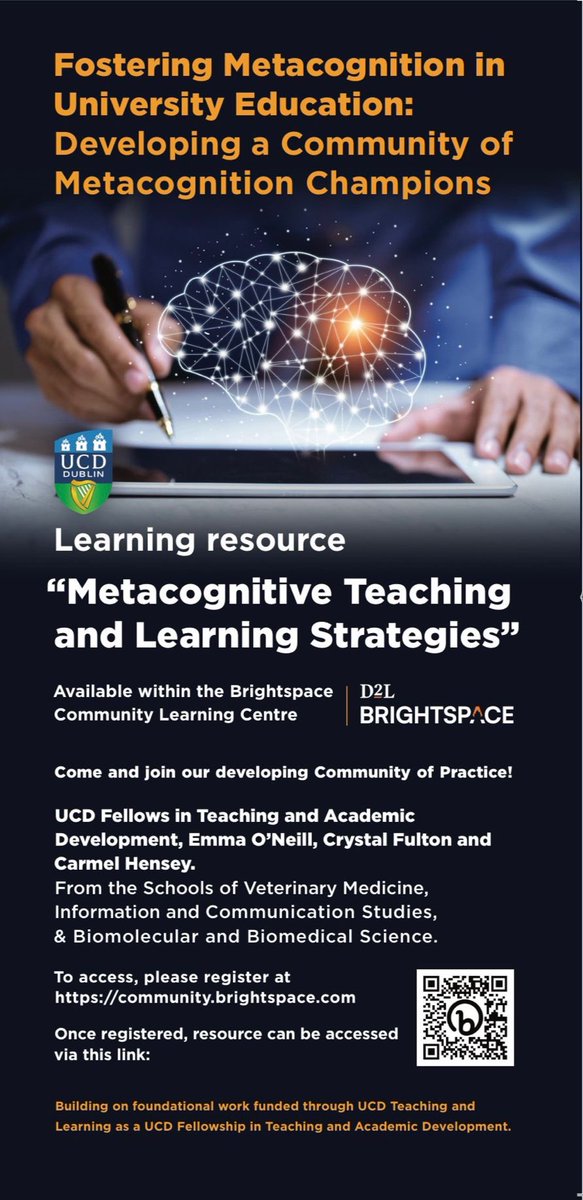 I really enjoyed the discussion today - great participation in our workshop - thanks, everyone! “Fostering Metacognitive skills in Veterinary Education. <a href="/VetEd2022/">VetEd2022</a> <a href="/infoduck/">Crystal Fulton</a> <a href="/ucdvetmed/">UCD School of Veterinary Medicine</a> #Design4MetaLearning