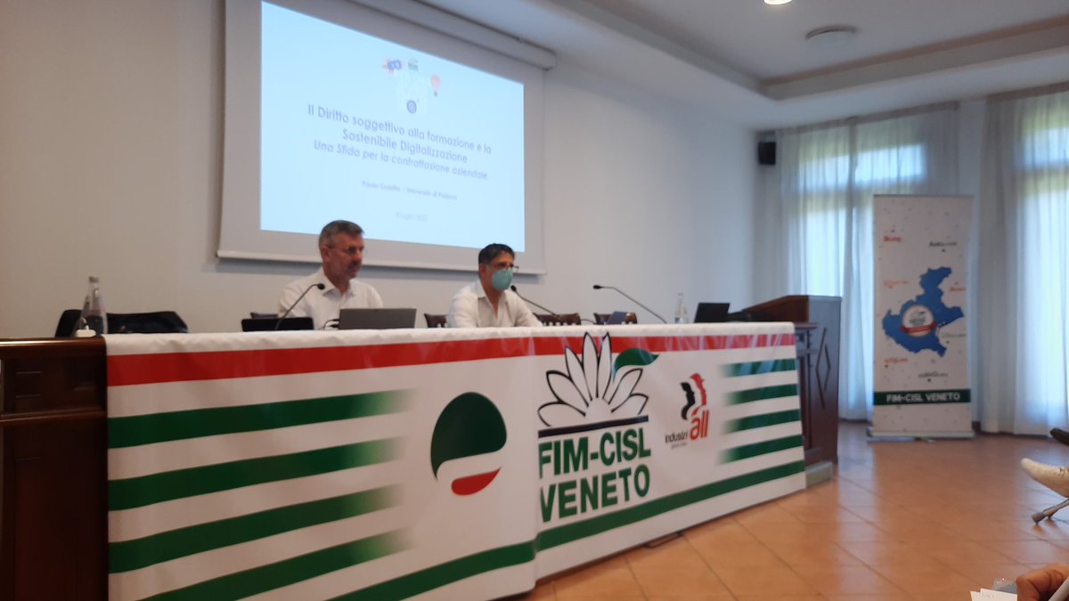 fim_veneto's tweet photo. Oggi Consiglio generale Fim Cisl del Veneto. @EMassagli presenta ricerca su bisogni lavoratori metalmeccanici. Formazione, #dirittosoggettivo, #competenzedigitali e giusta transizione. Contrattazione aziendale per non lasciare indietro nessuno https://t.co/EKfQWjaNNo