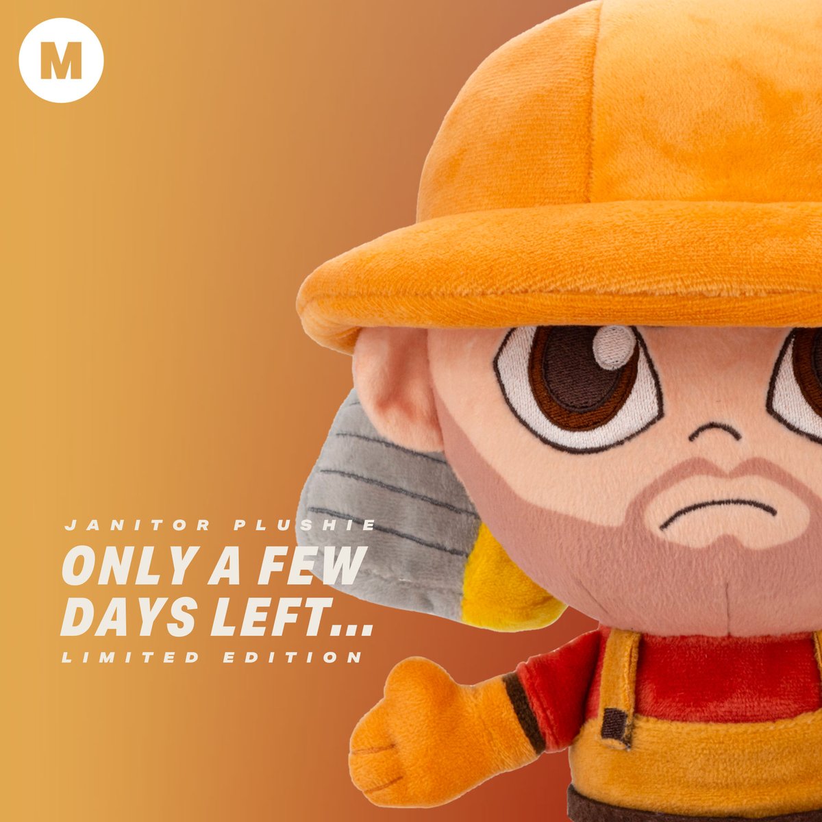 VisceraCleanup's tweet photo. For any keen cosmic custodians, you're still be able to get your hands on the limited edition Janitor Plush for the next week: https://t.co/k95WRGtGRP https://t.co/cRJINCwFOn