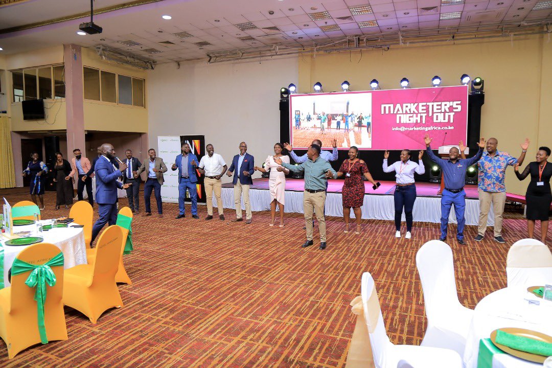 MediagePR's tweet photo. The official Marketer's dance at the #MarketersNightOut . #LastFriday #fbf @HotelAfricana #Kampala https://t.co/dd8nu69uxm