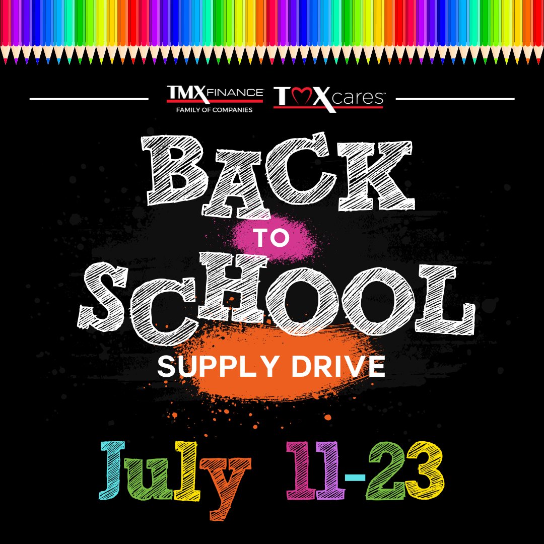Can you believe it? Students will be back in classrooms soon! We're proud to host our annual #TMXCares Back-to-School Supply Drive this month to help children in the communities where we do business have the tools they need to succeed. Help us on our mission to make a difference!