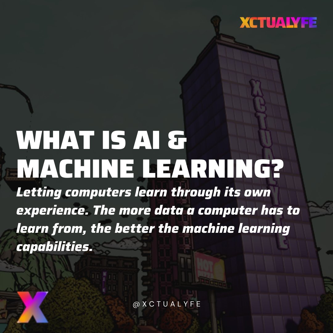 xctualyfe's tweet photo. Ever wondered what AI & Machine Learning is about? Here’s an introduction! Join our Discord Community!
https://t.co/FTfjosE9tK
#xctuality #xctualyfe #OpenWorld #informativepost #information #101 #metaverse #metaversegeneration #series #informativeseries #VirtualWorld https://t.co/SKhA1S7Dkf