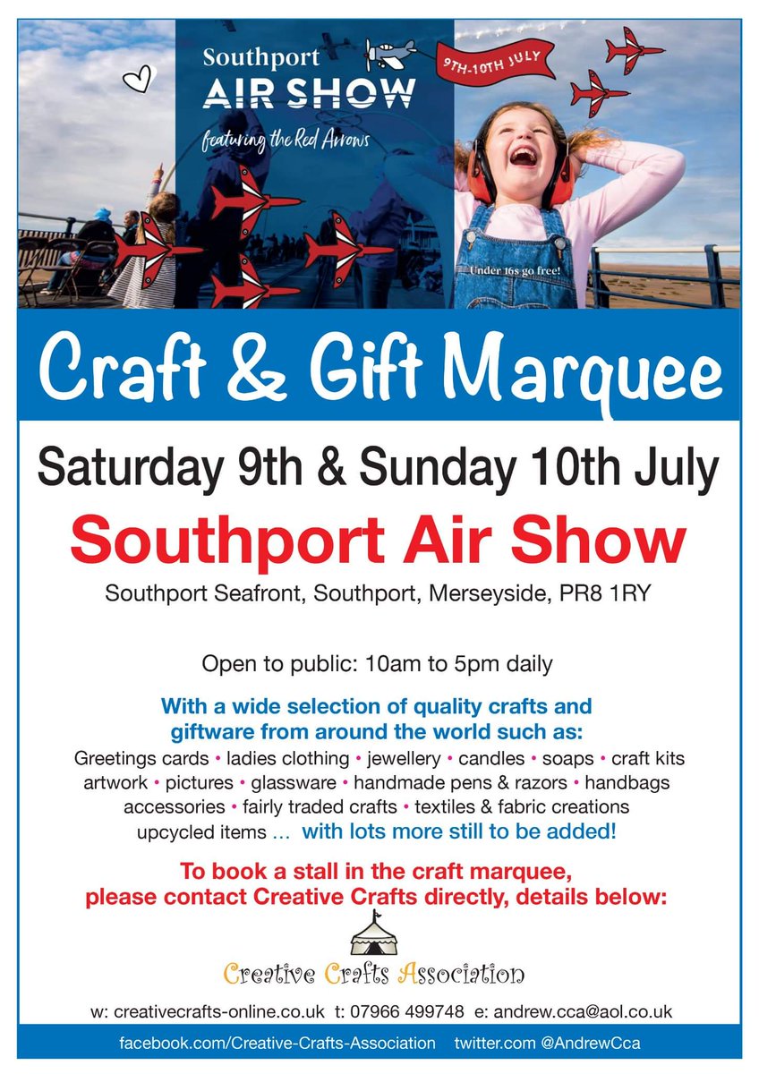 This weekend you can find Sublime Candles in the craft marquee at Southport Air Show . It's a fantastic event &amp; we can't wait to be there!