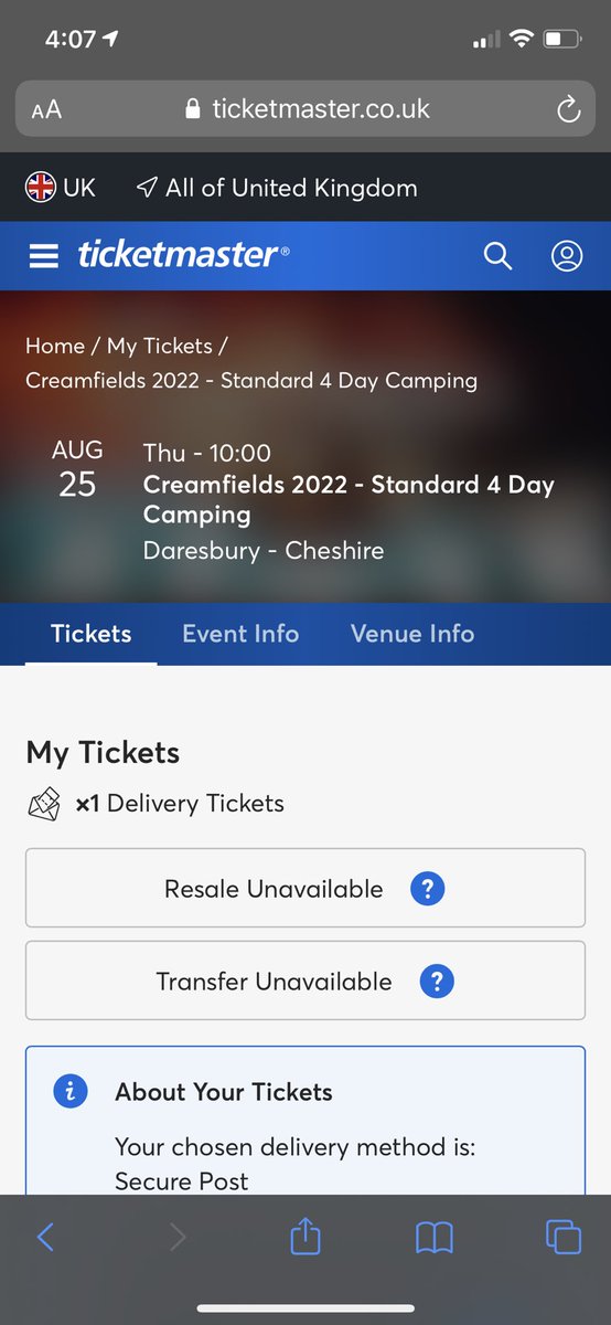 1x standard 4 day creamfields ticket for sale. Paid £270 but would take £200. Need it gone #creamfields