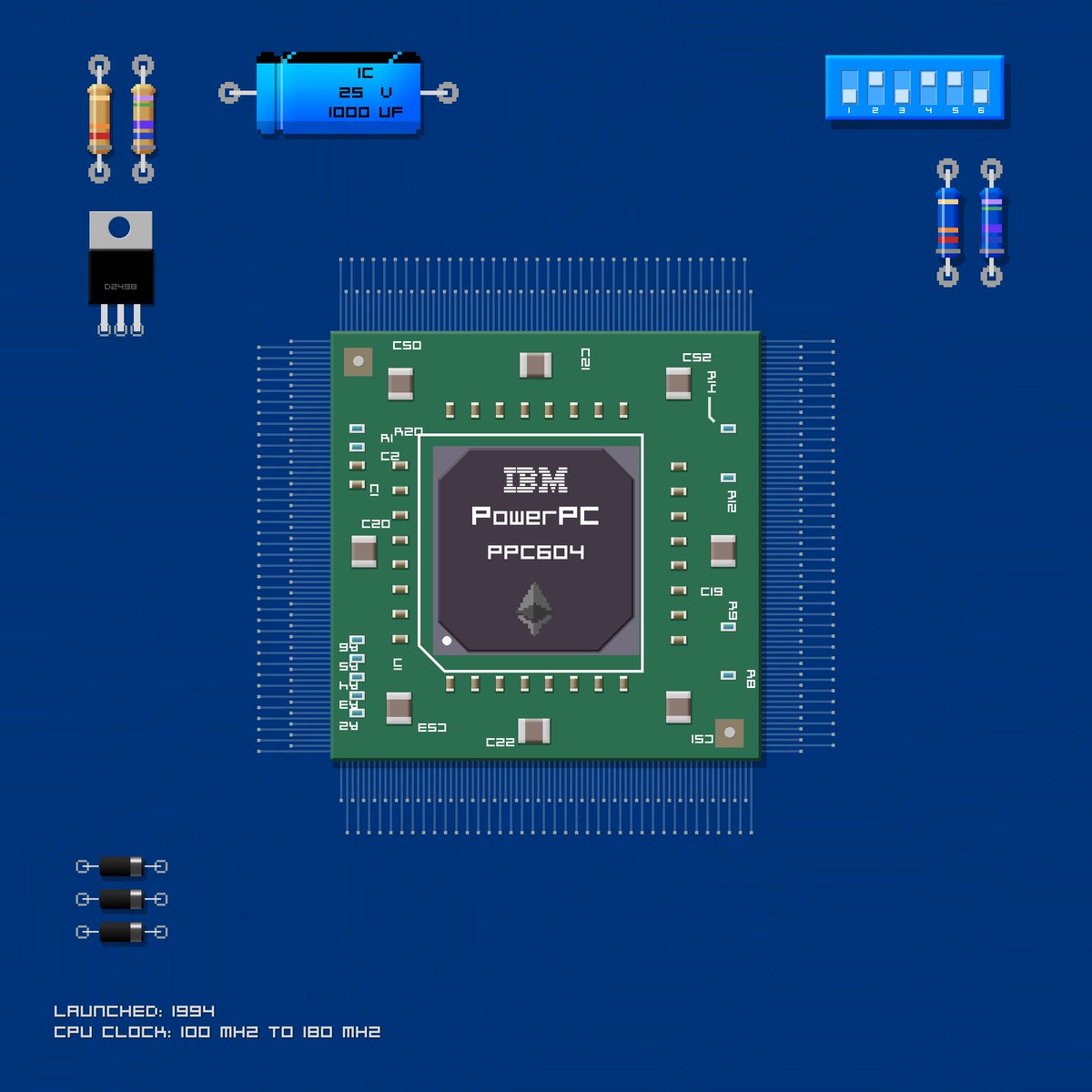 darius9000's tweet photo. Check these beautiful #IBM #PowerPC  #NFT processors in #Crypto CPU #Pixelart #Nftcollection.

Prices from 0.009

https://t.co/0IxizvpfBZ https://t.co/rFexKjexnT