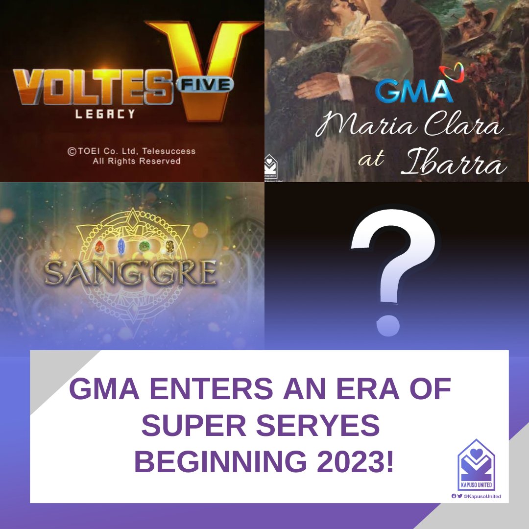 The best has already come, but there's MORE! 

GMA enters an era of "super seryes" which include #VoltesVLegacy, #MariaClaraAtIbarra, #Sanggre and another live-action adaptation of a popular franchise. Stay tuned!