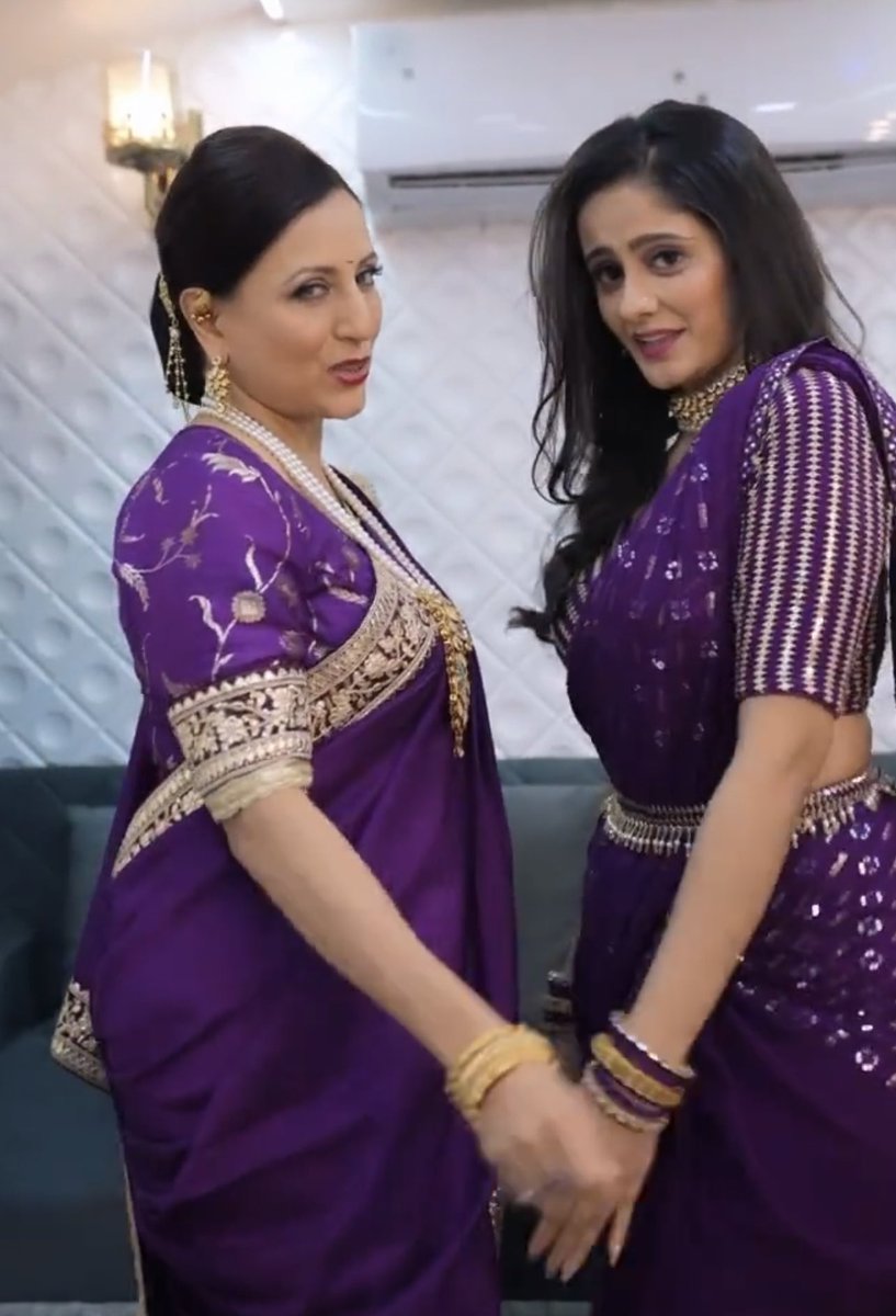 NainaAlex24's tweet photo. Ayeshu &amp; Kishori ma’am doing the #TaubaChallenge  💜💜
#AyeshaSingh #SaiJoshi https://t.co/GcTN6QYspx