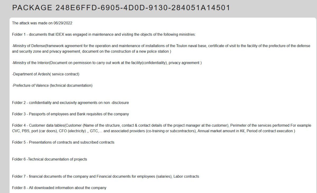 DailyDarkWeb's tweet photo. France 🇨🇵  - IDEX Group hacked by Industrial Spy #Ransomware #Doxware

Founded in 1963, Idex has become a leading name in the renewable energy industry.  

#France  #DarkWeb https://t.co/TVWWR3E3A3