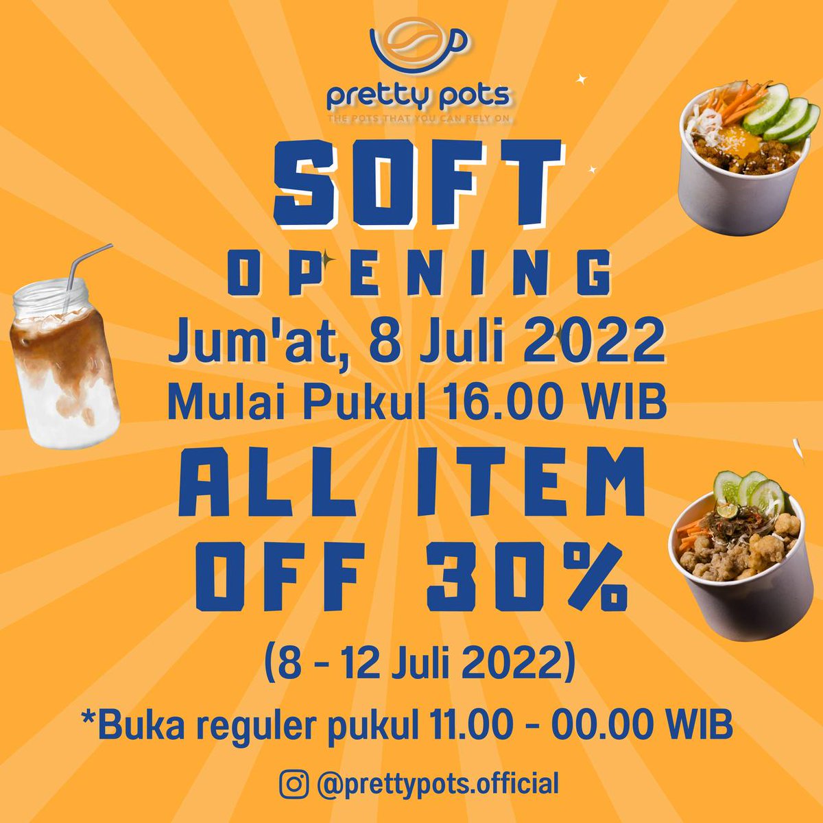 KAFEmainmain's tweet photo. Gaskeeen... Sore ini... Soft Opening #prettypots https://t.co/qZHuxH5GRG