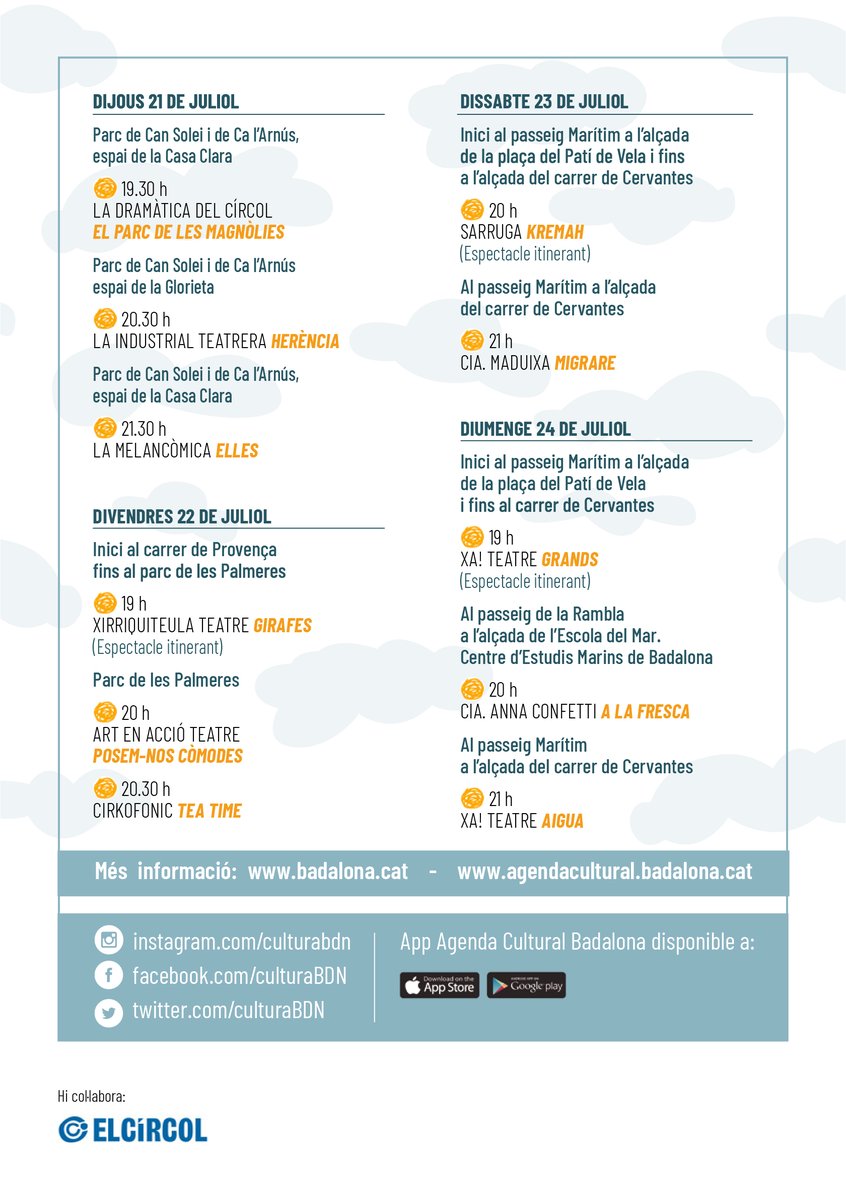 culturaBDN's tweet photo. 📢🕺 Ja queda menys per la primera edició de LA CLACA. FESTIVAL D'ARTS DE CARRER

👉 Un festival de teatre a l'aire lliure, d'accés gratuït i per a tots els públics

▶️ Més info i programació: https://t.co/hoLdMEJod8
🟢 Instagram: @laclacafestival

#Badalona https://t.co/Wdh2W4oe9i